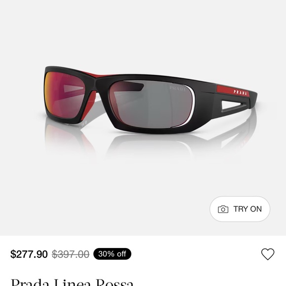Prada Black and Red Designer Sunglasses - Picture 1 of 11
